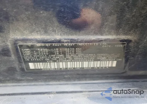 2013 Subaru Legacy 2.5I Premium from USA, damaged, VIN 4S3BMBC65D3029068